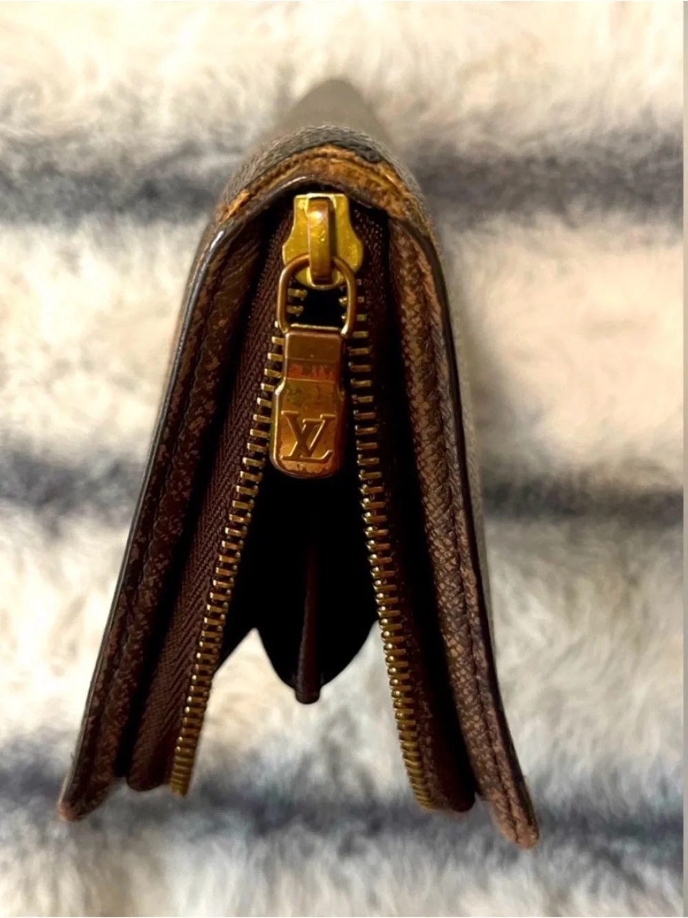 Louis Vuitton Brown Damier Ebene Zip Wallet - Picture 12 of 16